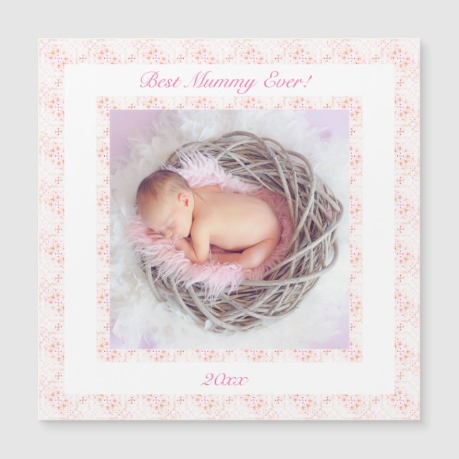 Mother’s Day Pink Best Mummy Mum Ever Photo Gift (Front)