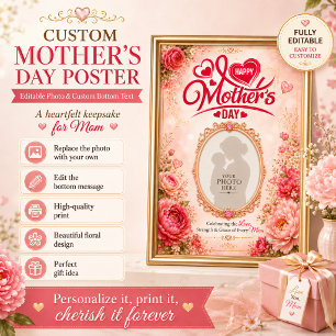 Mother’s Day Poster with Editable Photo and Text