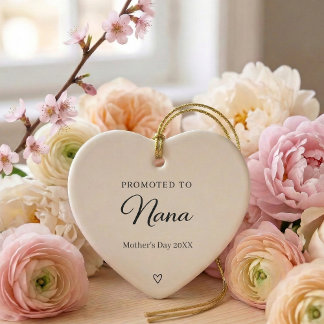 Mother’s Day Pregnancy Announcement Nana Ceramic Tree Decoration