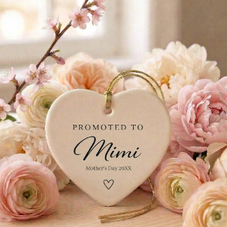 Mother’s Day Pregnancy Reveal Gift for Mimi Ceramic Tree Decoration