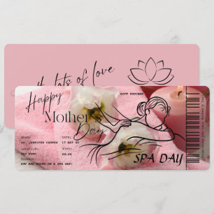 Mother’s Day Spa Day Surprise Voucher  Invitation