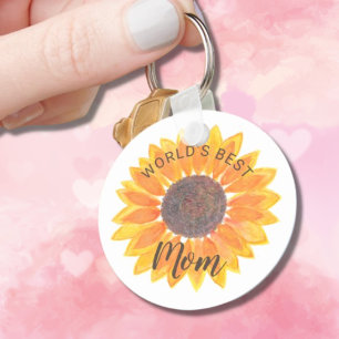 Mother’s Day Sunflower World’s Best Mom Key Ring