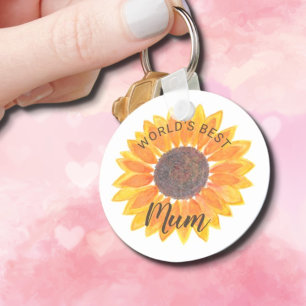 Mother’s Day Sunflower World’s Best Mum Key Ring