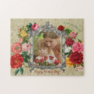 Mother’s Day Sweet Roses Fancy Baroque Photo Fra Jigsaw Puzzle