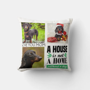 Mother’s Day three photo collage with the dog Cush Cushion