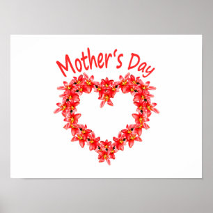 Mother’s Day - Tulip Heart - Illustration    Poster