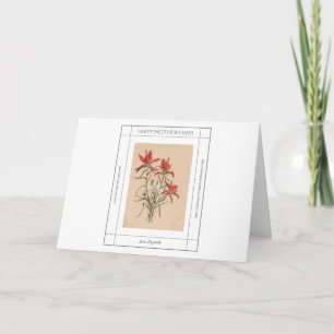Mother’s Day Vintage Red Floral Card