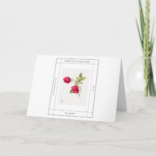Mother’s Day Vintage Rose Flowers Watercolor Card