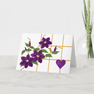 Mother’s Day with Clematis Vine and Trellis  Card