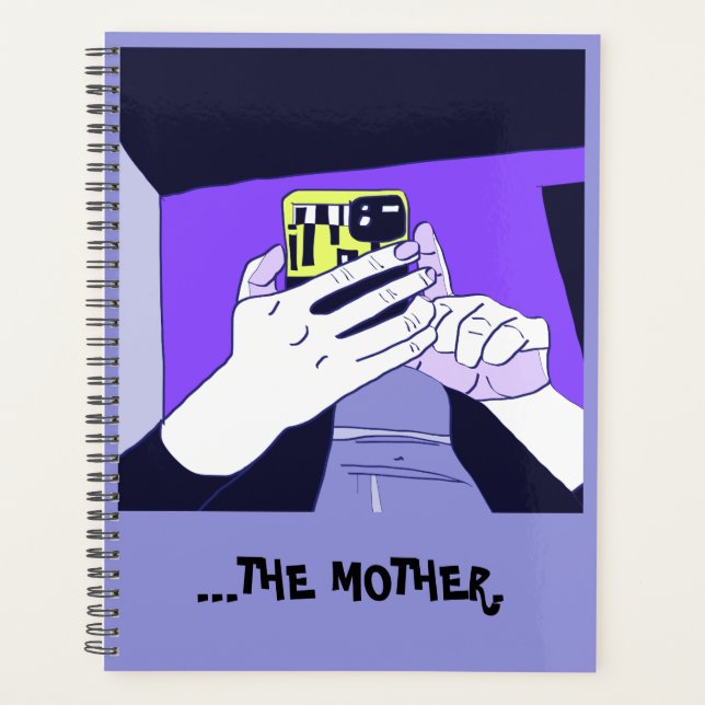 Mother’s Mobile Hands Lime Purple Black Planner (Front)