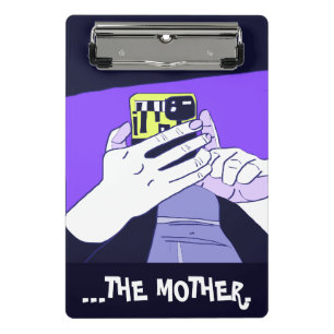 Mother’s Mobile Hands Violet Avocado White Mini Clipboard