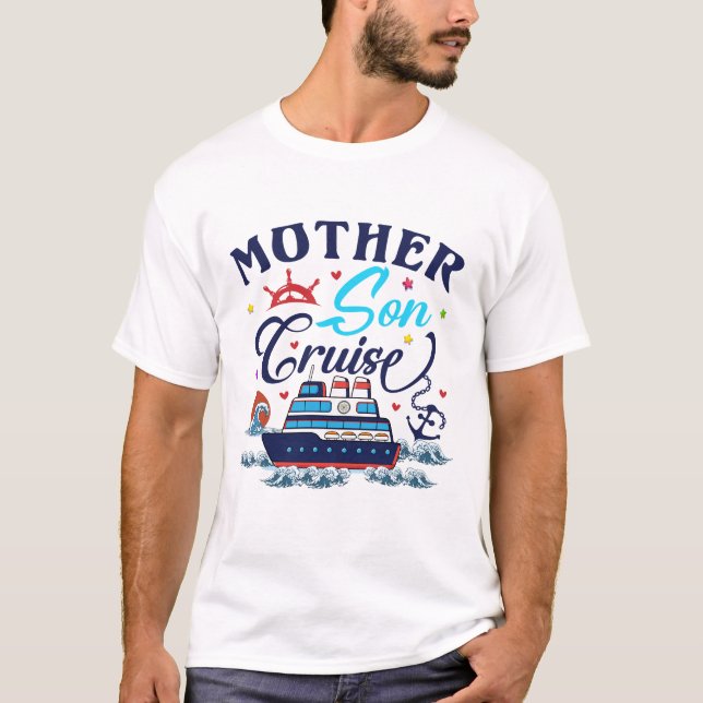 Mother Son Cruise 2023 Family Vacation Mum Son  T-Shirt (Front)