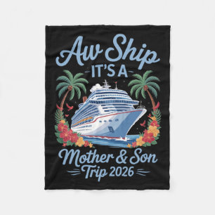 Mother Son Cruise 2026 Vacation Matching Family Tr Fleece Blanket