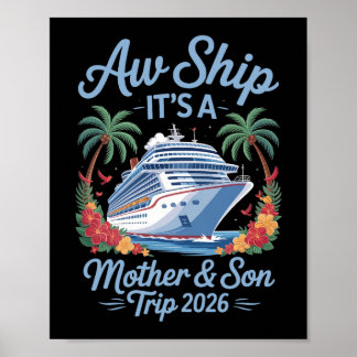 Mother Son Cruise 2026 Vacation Matching Family Tr Poster