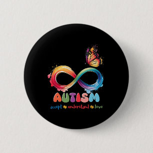 Mother Son Family Accept Autistic Kids Autism Awar 6 Cm Round Badge