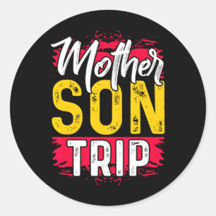 Mother Son Trip Shirt Summer Family Vacation Trip Classic Round Sticker