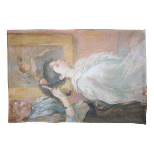 Mother Styling Daughter's Hair (by Berthe Morisot) Pillowcase