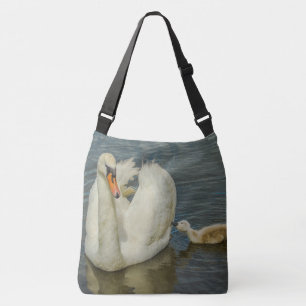 Mother Swan And Baby Crossbody Bag