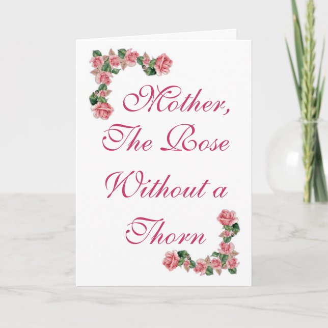 Mother, The Rose Without a Thorn Card (Front)