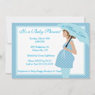 Mother to Be Baby Boy Shower Invitation