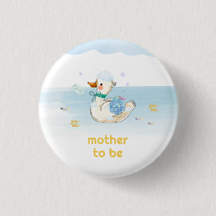 Mother To Be Bath Time Little Duck Baby Shower 3 Cm Round Badge