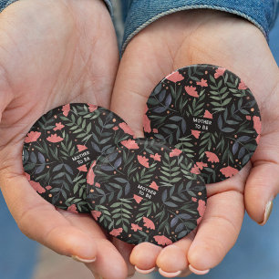 Mother to be elegant retro magical garden 3 cm round badge