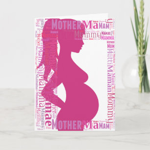 Mother-to-be in Many Languages - Mothers Day Card