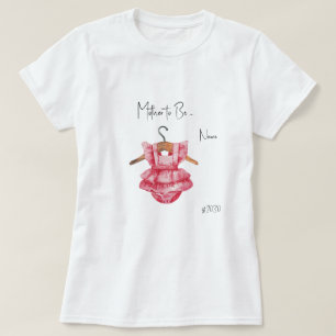 Mother-to-Be Pink Dress Girl Baby Shower T-shirt 