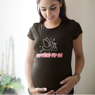 Mother-To-Be Stork Pregnancy Announcement T-Shirt