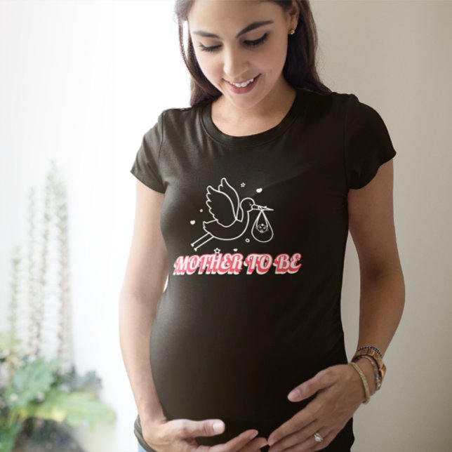 Mother-To-Be Stork Pregnancy Announcement  T-Shirt (Creator Uploaded)