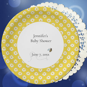 Mother-to-Bee Baby Shower Paper Plate