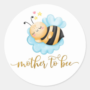 Mother To Bee Baby Shower Round Sticker