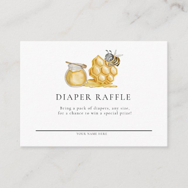 Mother to bee diapier raffle Enclosure Card (Front)
