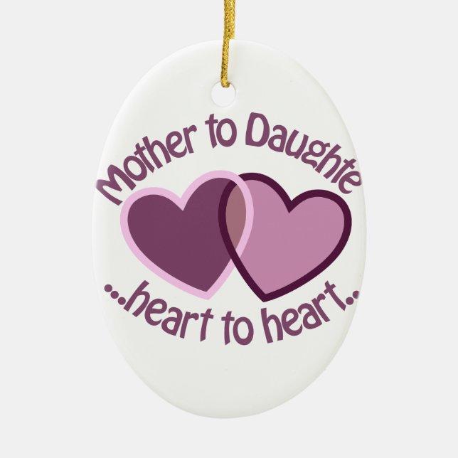 Mother To Daughter Ceramic Tree Decoration (Front)