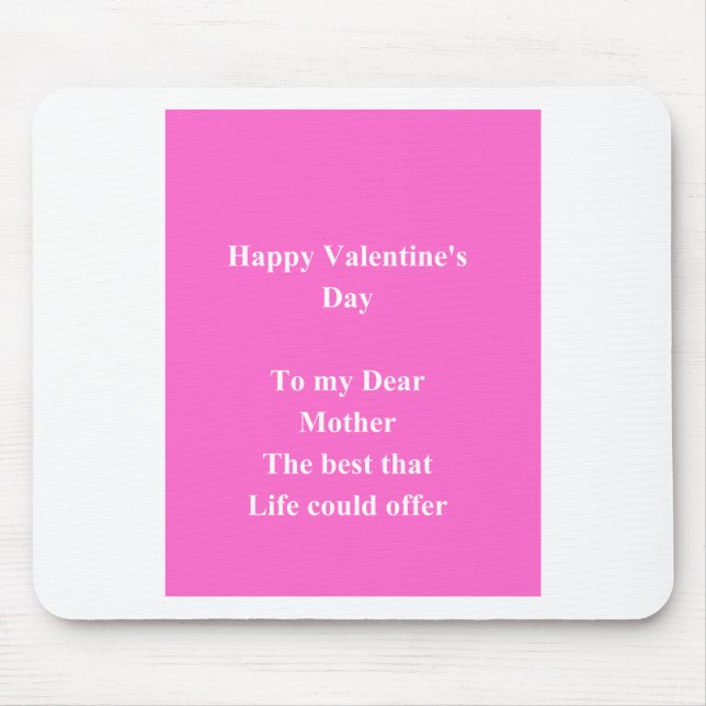 Mother Valentine's day Mouse Mat (Front)