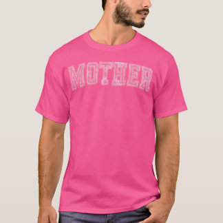 Mother Varsity Weathered Letters Pink T-Shirt