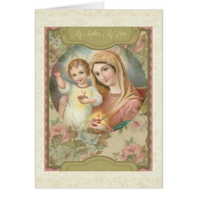 Mother Virgin Mary with Child Jesus card (Front)