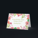 Mother Watercolor Flowers Religious Birthday Card<br><div class="desc">Let your mother know how special she is in your life by sending her this birthday card. The religious birthday message is surrounded by brightly coloured flowers</div>