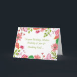 Mother Watercolor Flowers Religious Birthday Card<br><div class="desc">Let your mother know how special she is in your life by sending her this birthday card. The religious birthday message is surrounded by brightly coloured flowers</div>