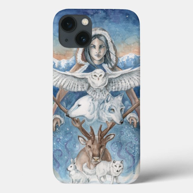 "Mother Winter" Original Art iPhone Case (Back)