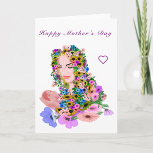 Mother with Baby Mother's Day Card Painting