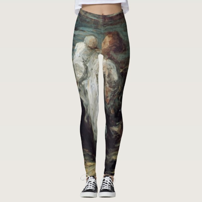 “Mother with Child” art leggings (Front)