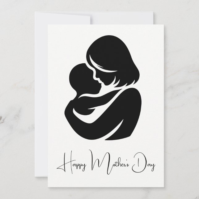Mother with Newborn Baby Mothers Day Card (Front)
