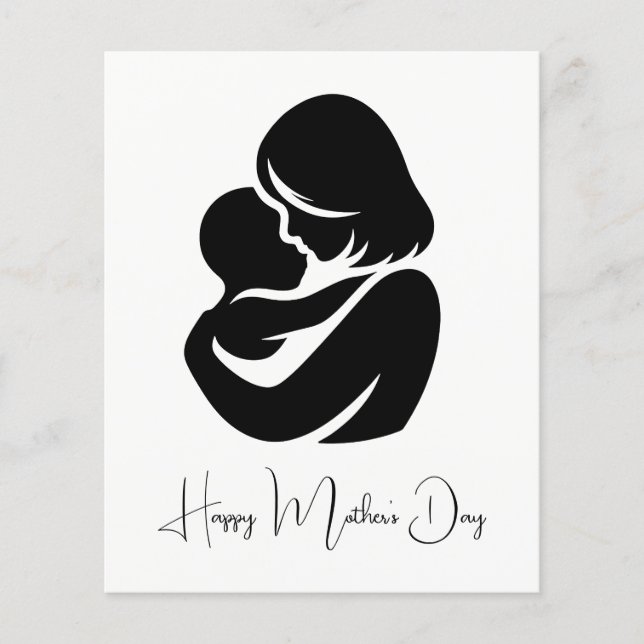 Mother with Newborn Baby Mothers Day Card (Front)