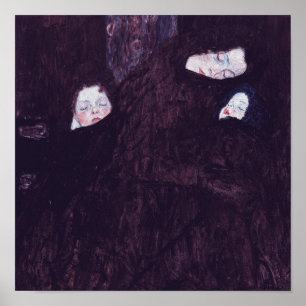 Mother with two children painting by Gustav Klimt  Poster