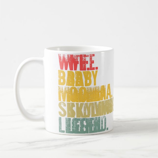 Mother Women Funny Wife Baby Momma Skydiving Legen Coffee Mug (Left)