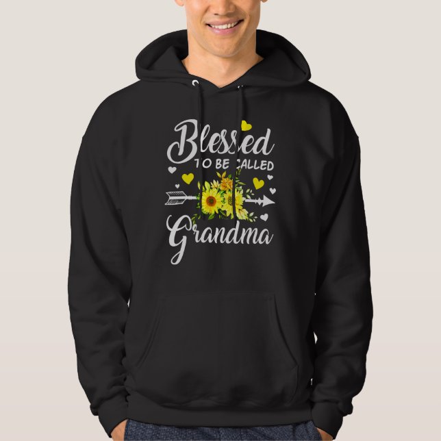 Mother Womens Blessed To Be Called Grandma Mothers Hoodie (Front)