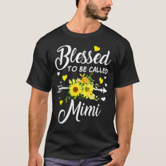 Mother Womens Blessed To Be Called Mimi Mothers Da T-Shirt