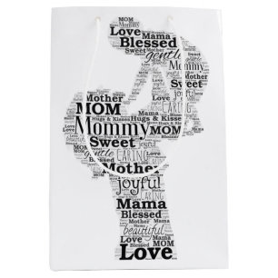 Mother Word Art Medium Gift Bag