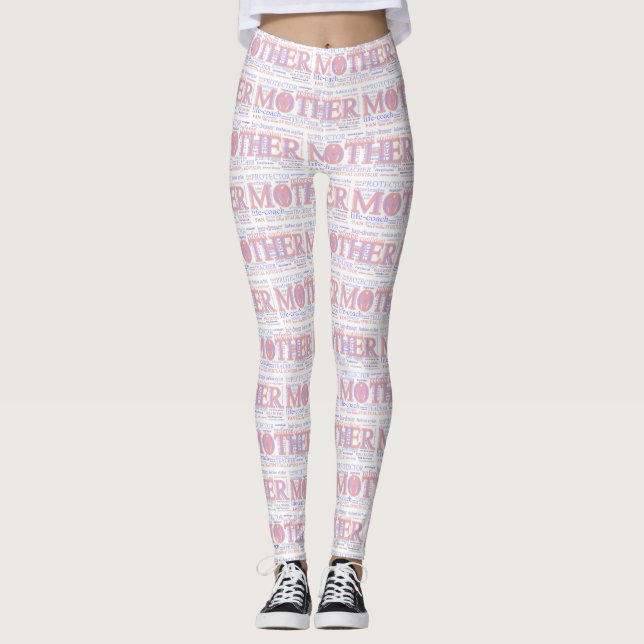 Mother WordArt Leggings (Front)